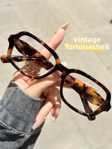 Chuming | Vintage Tortoiseshell Large Frame Square Eyeglasses Adjustable for Prescription