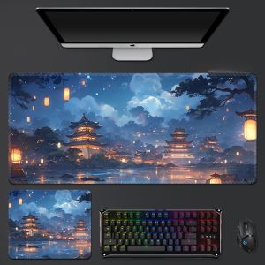 Extra Large Calligraphy Landscape Mousepad Chinese Style Keyboard Mat Office Desk Pad Computer Mousepad Dormitory Study Desk