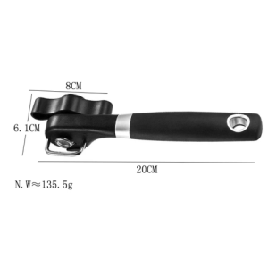 Stainless Steel Ergonomic Manual Can Opener Smooth Edge