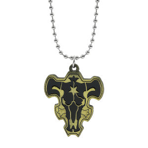 อะนิเมะสีดํา Clover สร้อยคอแฟชั่น Stormy Bull Magic Knights ห้าใบ Yuno คอสเพลย์สร้อยคอจี้สําหรับแฟนๆอุปกรณ์เสริมของขวัญ