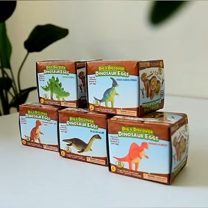 12 x Dino Egg Dig Kit - Break Open Unique Dinosaur Egg and Discover Dino Models - Archaeology Science STEM for Kids Birthday Party Gift