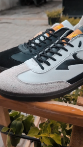 Sepatu Casual Rooted Sole Black White Sneakers Hitam Putih