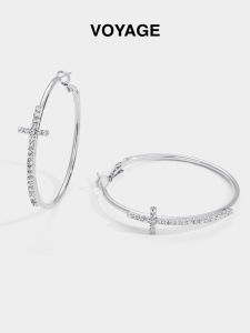 ZHENGZHAO | Exaggerated Plain Circle Titanium Steel Ear Earrings