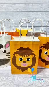 paper bag animal / kantong kertas motif animal / tas souvenir karakter / tas kado