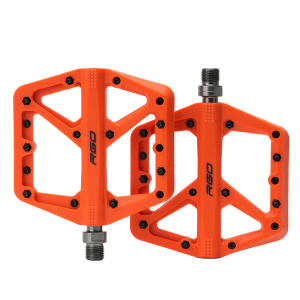 RGO Nylon Mountain Bike Pedals Wide Platform Anti-Slip Lightweight Chromoly Steel Spindle MTB Gravel City Bicycle Flat Peda