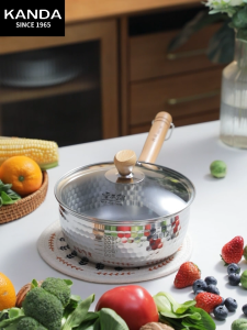 KANDA Yukihira Pot Saucepan With Lid 18CM 雪平锅 Milk Pot Small Pan 443 Stainless Steel Breakfast Pan Multifunction
