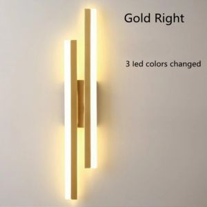 Nordic Gold LED Wall Lamp Sconces Modern Durable Acrylic Lampshade Indoor Lighting for Living Room Bedroom Bedside Light Fixture