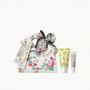Cath Kidston | Bộ Quà Tặng Túi Xách Clutch In Hoa Thời Trang Kem Dưỡng Tay và Son Dưỡng Môi