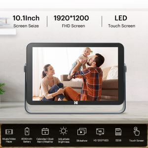 【One year warranty】Kodak 10 Inch WiFi Digital Photo Frame Built-in Battery1920*1200 FHD Touch Screen Wide Picture Screen Clear with 32GB Storage