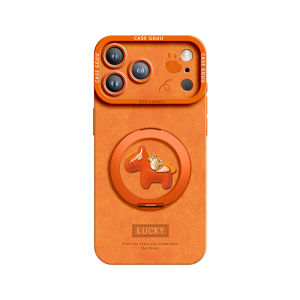GGUU | Protective Phone Case with Stand Magnetic Mount Orange for iPhone 18 Pro Max