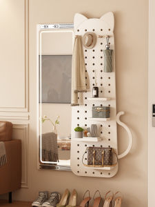 DMX | Hanging Cream-style Sliding Hideable Wooden Full Length Mirror