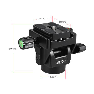 Docooler | Andoer M-12 Monopod Tilt Head Panoramic Head Telephoto Bird Watching with Quick Release Plate Monopod Head Arca