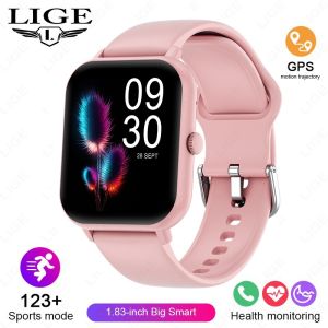 LIGE | LIGE Smart Watch Men Women Multidial Fitness Sports Watches Pedometer Full Touch Screen Bluetooth Call Music Digital Smartwatch