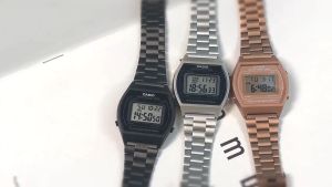 [FREE GIFT] Jam Tangan Wanita Digital Casio B640 Vintage Digital Stainless Steel b640wc-5