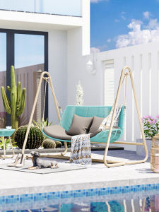 Smart Electric Automatic Swing Outdoor Courtyard Double Bed Canopy Popular Garden Swing Bed Modern Simple Design Metal Frame