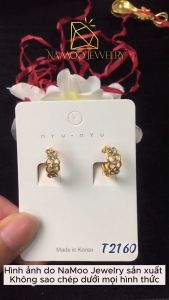 Bông Tai Nữ Trái Tim Đính Đá T2160