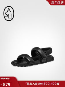 ASH Womens Roman Sandals 2025 Spring Summer Flat Bottom Magic Stick Toe Exposure Casual Leather Shoes Trendy Slip-On