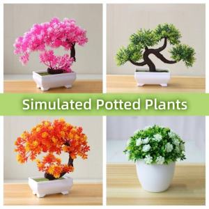 Artificial Potted Bonsai & Small Tree Home Decor