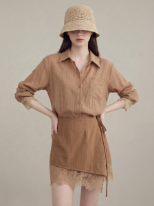 GULILI | French V-Neck Lace Trim Short Sleeve Blouse and Shorts Set Womens Summer Outfit