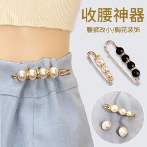 Adjustable Waist Buttoning Womens Fashion Accessory Prevent Exposure Detachable Pearl Clasp Fixed Clothes Tighten Waist
