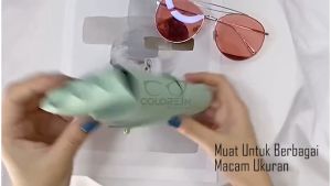 JAYA POUCH KACAMATA KANCING soft case dompet kacamata kulit P029