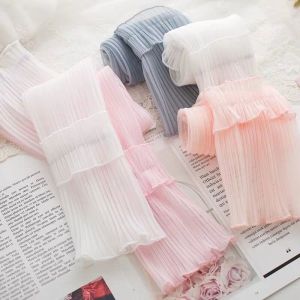 Breathable Chiffon Uv Protection Sun Sleeves for Women 2024 New Summer Style Loose Thin Ice Silk Anti-Uv for Driving Outdoors Cycling