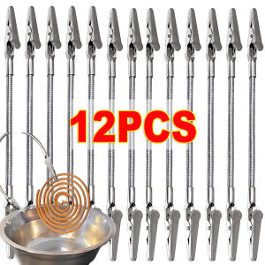 12PCS đa chức năng kẹp cá sấu hai đầu ống mềm DIY Memo thẻ đựng ảnh hình ảnh Giá Đựng Giấy nhớ phụ kiện văn phòng 18/28cm