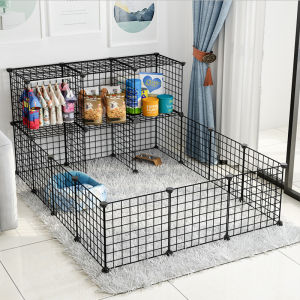 Dog Fence 35*35CM DIY Pet Fence Cat Rabbit Fence Pet Metal Wire Kennel