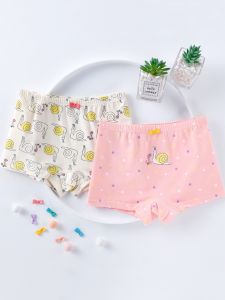 Girls Cotton Underwear Boxed Pack Breathable Thin Briefs No Tag Flat Angle Cute Shorts Suitable for Ages 2-12 Antibacterial Home Use