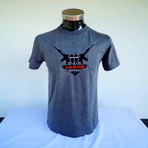 TACTICAL Embroidered T-Shirt Stone Gray Fully Computerized Embroidered Armor Tactical