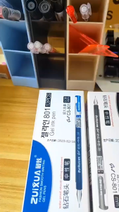 Pack 3 ปากกาเจลหัวเข็มZuixua ขนาด 0.38m.m รุ่น CS.801 จำนวน 36 ด้าม(สีแดงดำน้ำเงิน สีละ12ด้าม)