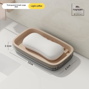 Luxurious Soap Dish Coverless Double Layer Draining Box Jumbo Size Soap Holder Nordic Style Pure Color Handmade No Cover Soap Tray