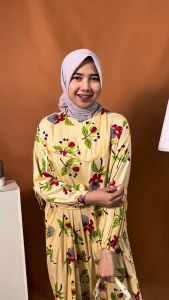 Sapasara - Desain Dress Anjani Pita Jumbo Bahan Rayon Gamis Syari