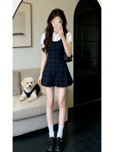 PEIZIXUAN | Summer College Style Shirt and Dress Set