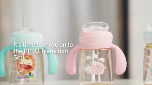Marcus & Marcus Replacement Straw Set for PPSU Transition Trainer 180ml Baby Training Bottle