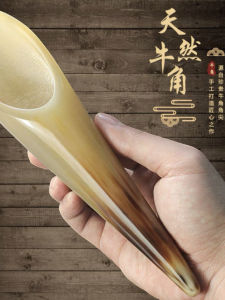 Large Size Natural Water Buffalo Horn Gua Sha Tube Full Body Universal Shoulder Neck Back Manual Massage Tool for Beauty And Health