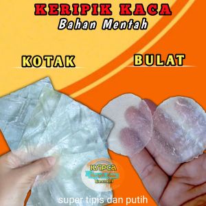KERIPIK KACA MENTAH 1 KG BULAT DAN KOTAK MURAH HARGA PRODUSEN