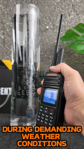 OKARADIO P100PLUS POC Radio with UHF VHF Walkie Talkie Waterproof IP67 Dual Band Two Way Radio 6000KM Long Range Intercom Suooprt Repeater