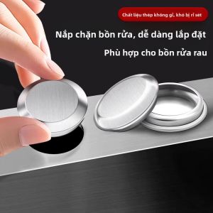 MONLEYTA | Mặt nắp kín vòi chậu rửa nhà bếp bằng thép không gỉ có lỗ thoát nước cho máy rửa bát máy rửa tay và vòi sen
