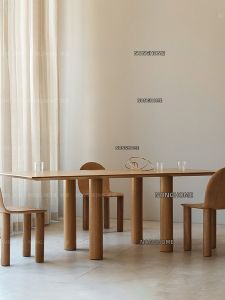 NONG HOME | Nordic Minimalist Rectangular Wooden Dining Table