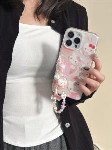 เคสโทรศัพท์ไอโฟน 16 โปรแม็กซ์ ลายโดนัทสีชมพู ลายแมว KT สำหรับแอปเปิ้ล 15 โปร รุ่นใหม่ 14 โปร น่ารัก การ์ตูน 16 ปุ่มกล้อง ป้องกันการตก 15 โปรแม็กซ์ ป้องกันการตก 13 สำหรับผู้หญิง