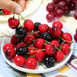 【On Sale】10Pcs Artificial Foam Cherry Simulated Fake Fresh Fruit Ornament Photography Props