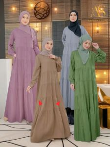 BAJU DRESS GAMIS RAYON WANITA & REMAJA DAILY OUTFIT NIBRAS BLUEBELL