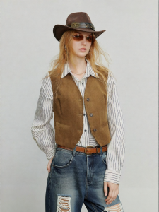 Toyouth | Áo Gile Phù Hợp cho Nữ Chất liệu Corduroy Retro