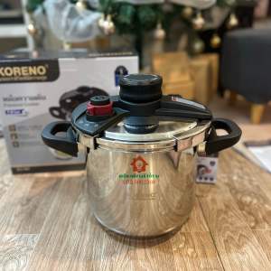 Nồi áp suất Koreno 5L đáy từ toàn thân Inox 304 nấu được trên bếp từ bếp ga bếp hồng ngoại