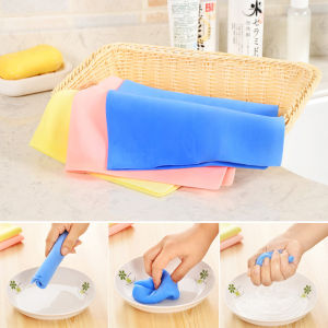 Yolanda 1 ชิ้น ผ้าขนหนูซับน้ำ ผ้าขนหนูวัสดุ PVA ดูดซับน้ําได้ดี สําหรับทําความสะอาดจาน ผ้าอเนกประสงค์ Towel