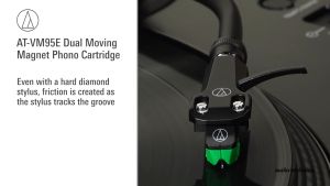 Audio Technica AT-VM95E Dual Moving Magnet Cartridge หัวเข็มเครื่องเล่นแผ่นเสียง พื้นฐานของ Pro Gadgets