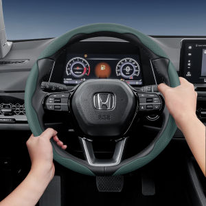 Suitable for Hondas Breathable Holes Leather Steering Wheel Cover Segmented Quick Release Design Non-Slip and Durable Civic Fit 8Th Gen 8 City Accord 9 10 Vezel Freed Breeze 7 Jade Shuttle Xrv Crosstour Insight Stream