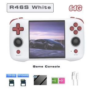R46S Retro Handheld Game Console Linux System 128G 4.0inch IPS Screen Two-player WIFI Online Game Console Retro Game R36S