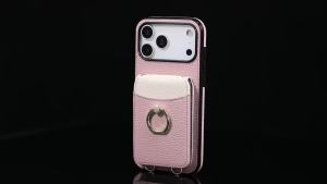 szhaiyu | 360° Ring Kickstand Crossbody Wallet Cards Solt Holder Phone Case for Samsung Galaxy Z Flip 8 7 6 5 4 3 Flip7FE PU Leather Cover